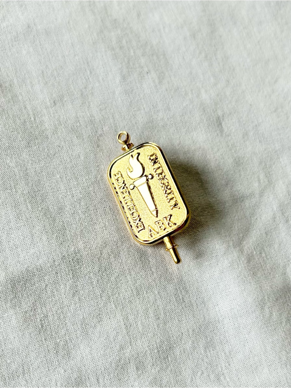 Alpha Beta Kappa Academic Fraternity Gold Tone Pin Brooch